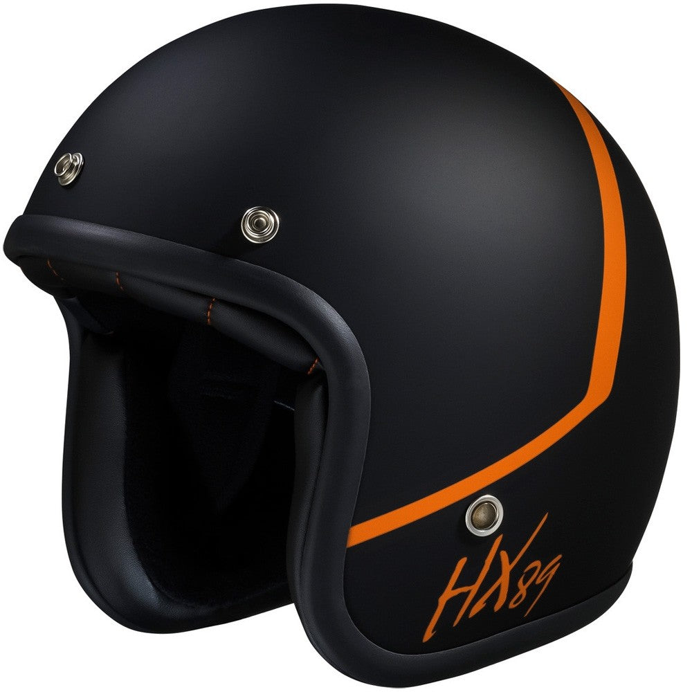 CAPACETE JET IXS 89 2.0 - PRETO / LARANJA