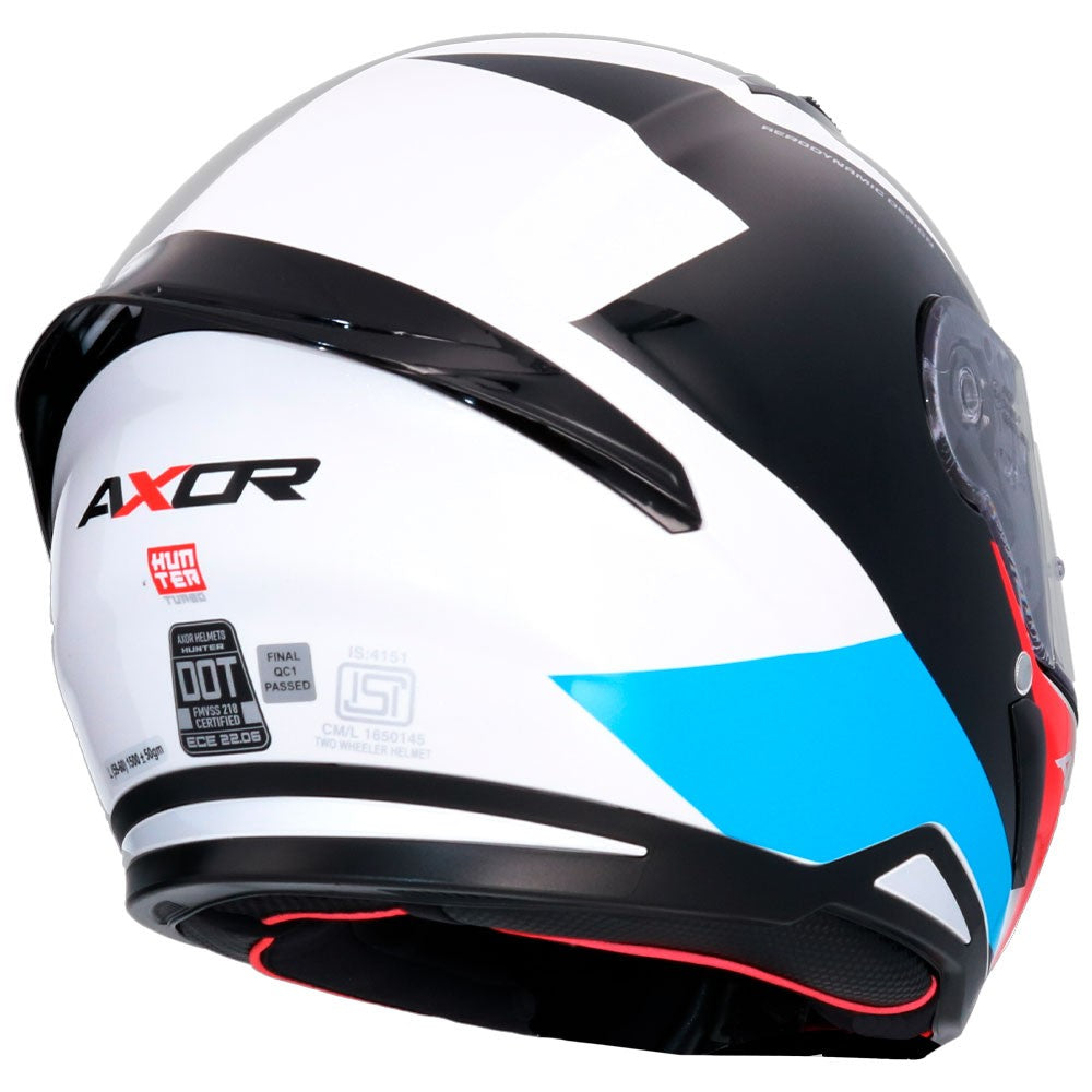 CAPACETE AXOR SH-890 HUNTER TURBO - BRANCO / VERMELHO