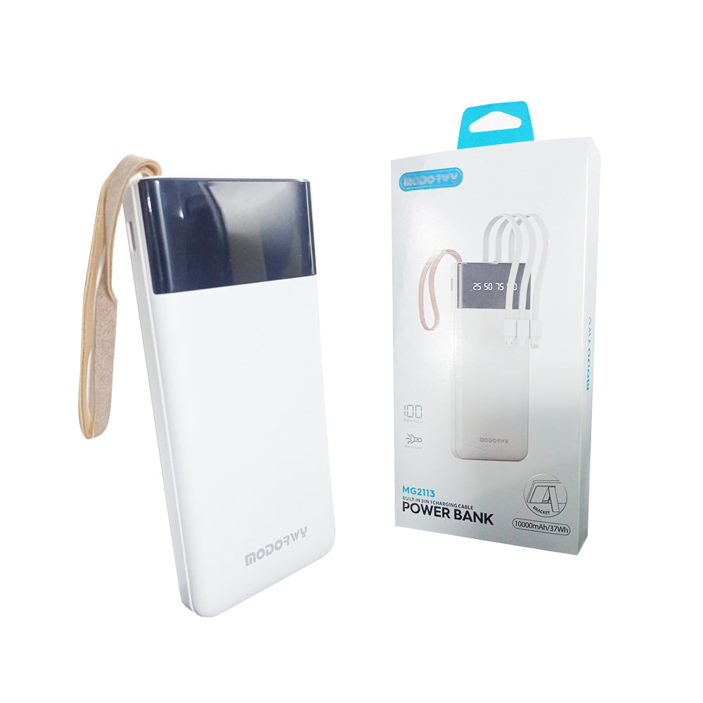 Powerbank MG2113 10000mAh com 3 Cabos Integrados