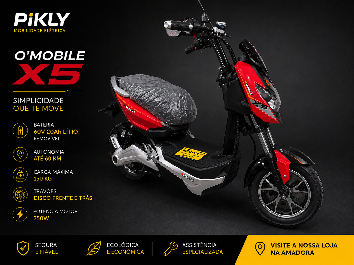 Scooter O´Mobile X5 Vermelha
