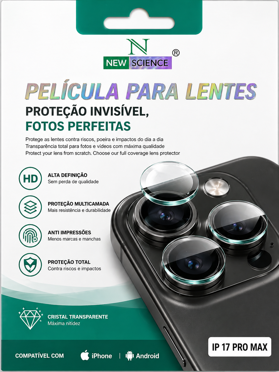 Película de Proteção para Lentes de Câmara – Vidro Temperado