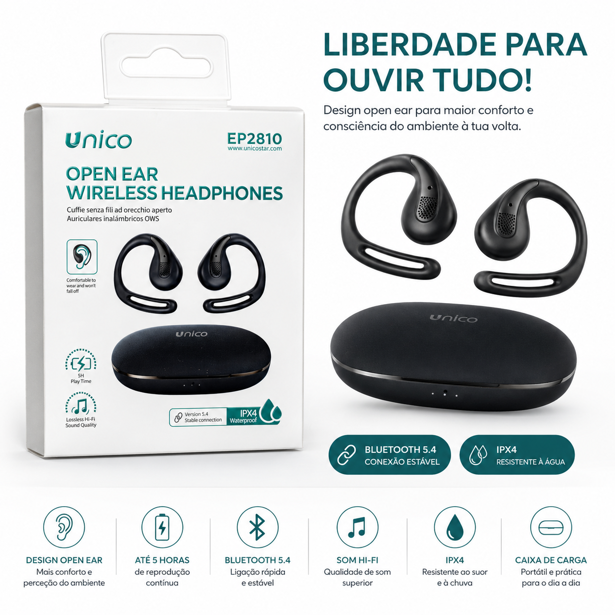 Auriculares Open Ear Wireless – Bluetooth