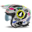 CAPACETE TRIAL UFO SHERATAN STICKERS - PRATA