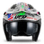 CAPACETE TRIAL UFO SHERATAN STICKERS - PRATA