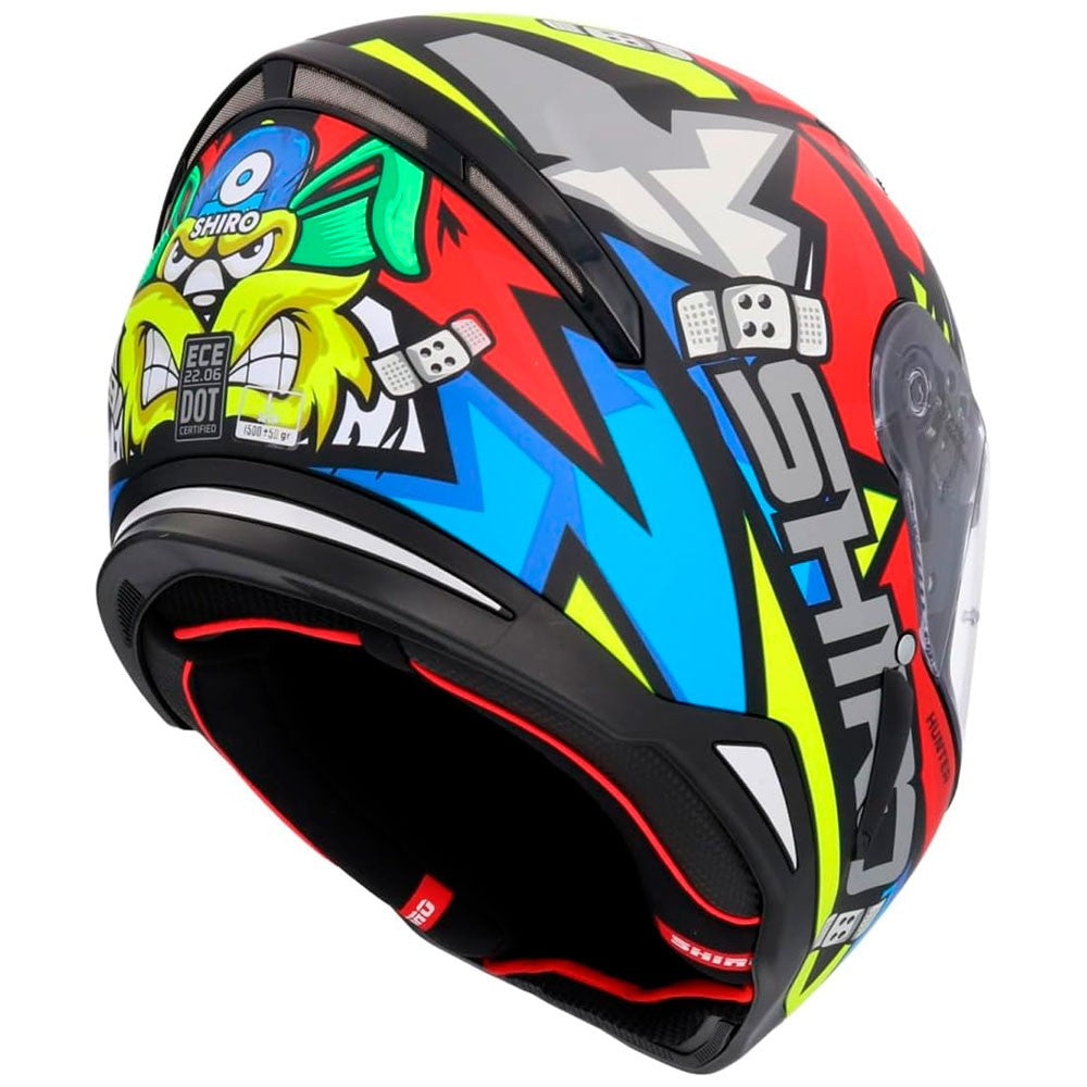 CAPACETE SHIRO SH-890 HUNTER RACCON - VERMELHO MATE