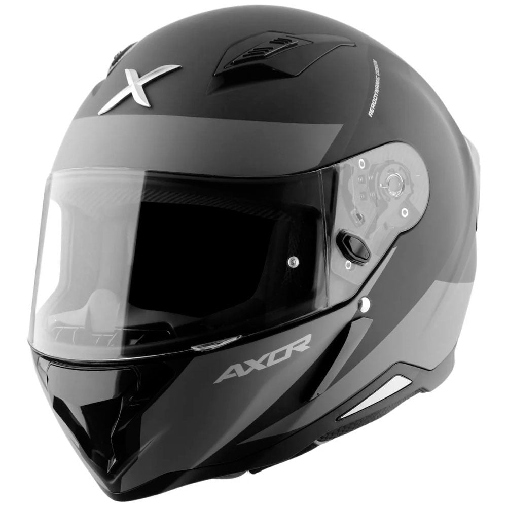 CAPACETE AXOR SH-890 HUNTER TURBO - PRETO MATE / CINZA