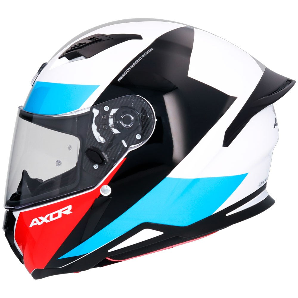 CAPACETE AXOR SH-890 HUNTER TURBO - BRANCO / VERMELHO