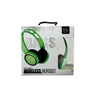Auscultadores KM-CS002 Verde – Som com Estilo