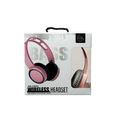 Auscultadores KM-CS003 Rosa – Som com Estilo