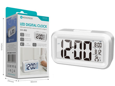 Relógio Digital LED Novoteck CK-002 – Moderno