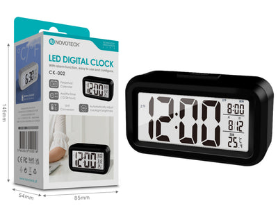 Relógio Digital LED Novoteck CK-002 – Moderno