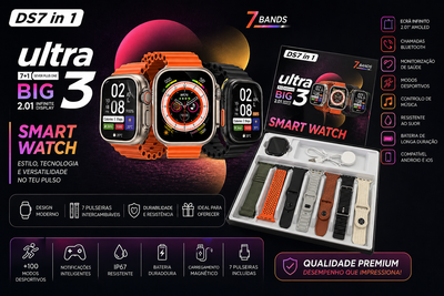 Smartwatch Ultra 3 BIG – DS7 7 em 1