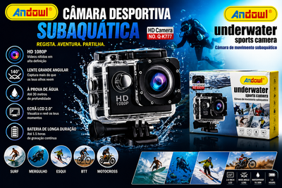 Câmara Desportiva Subaquática Andowl Q-K777 HD 1080P