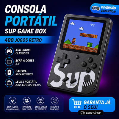 Consola Portátil SUP Game Box – 400 Jogos Retro