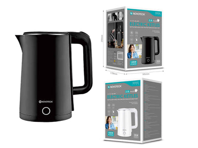 Chaleira Elétrica Novoteck 2.5L 1500W – Aço Inoxidável